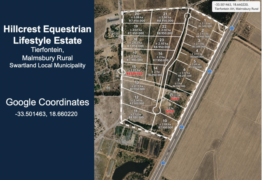 0 Bedroom Property for Sale in Malmesbury Rural Western Cape